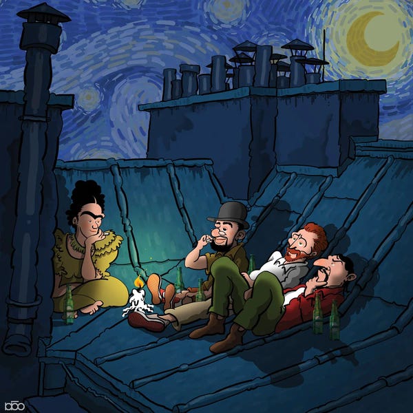Van Gogh & Friends: The Visit Under The Moonlight by Alireza Karimi Moghaddam