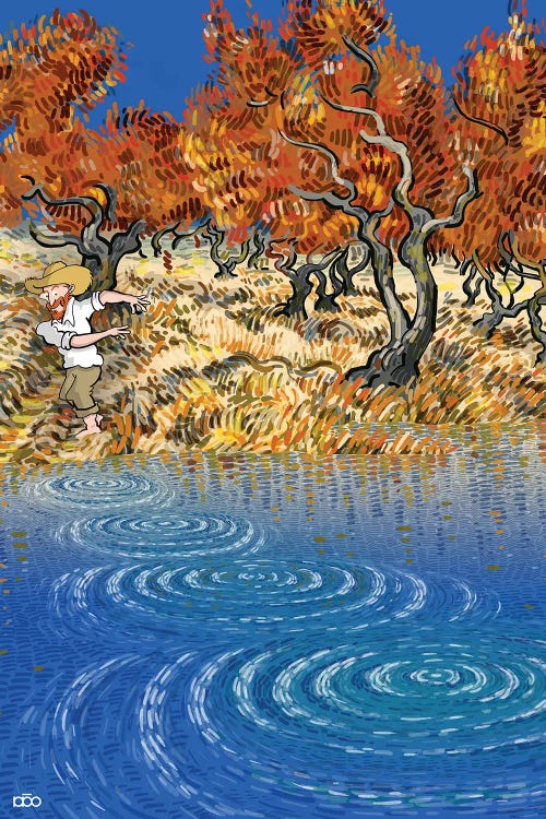Throwing Rocks by Alireza Karimi Moghaddam wall art