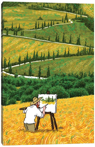 Vangogh In Provence Canvas Art Print - Painter & Artist Art