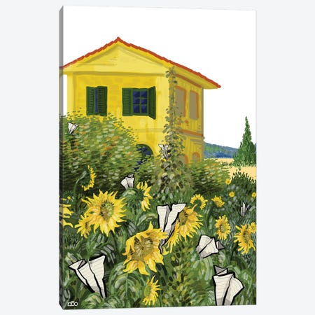 Yellow House Canvas Print #ALZ44} by Alireza Karimi Moghaddam Canvas Wall Art
