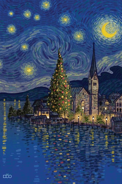 Night Sky: Christmas Lake by Alireza Karimi Moghaddam