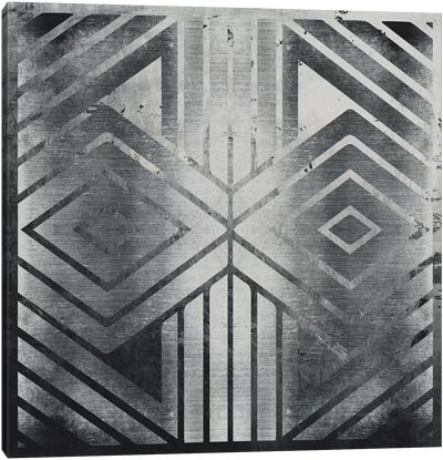 Gates of Chrome Canvas Art Print - Black & White Patterns