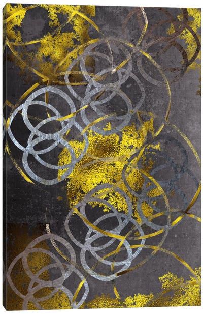 Gold Etchings Canvas Art Print - Abstract Modern Art