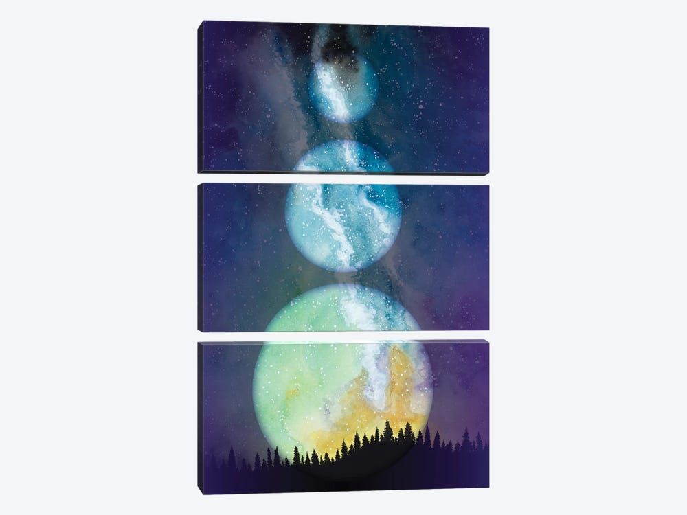 Within Space by Amaya Bucheli 3-piece Canvas Print