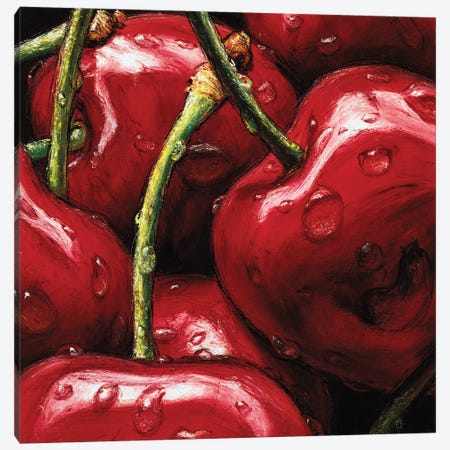 Cherries Canvas Print #AMC12} by AlmaCh Canvas Wall Art
