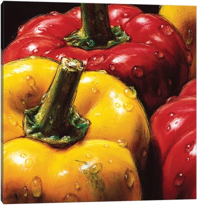 Peppers Canvas Art Print - Vegetable Art