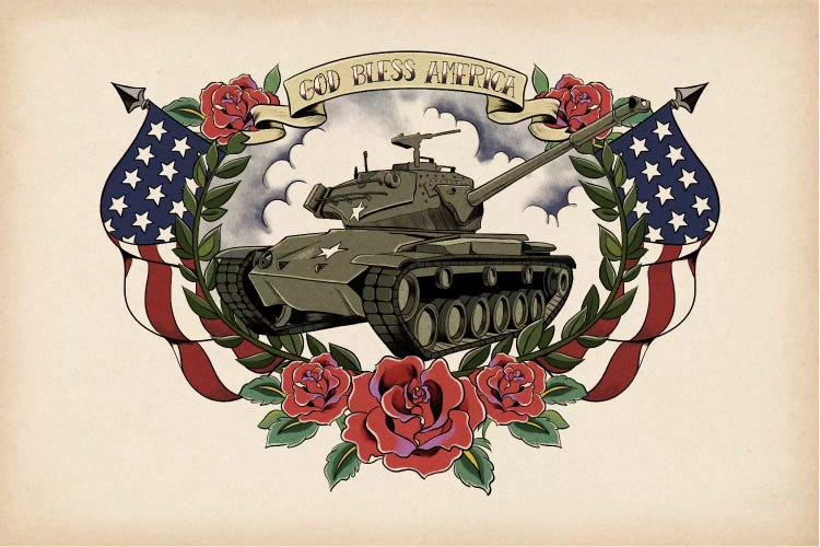 God Bless America by 5by5collective wall art