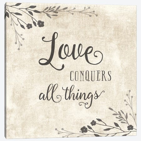 Love Conquers Canvas Print #AMD31} by Amanda Murray Canvas Print
