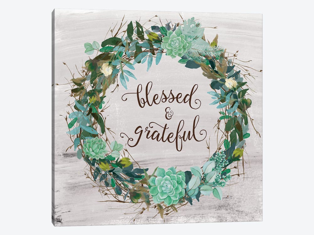 Blessed & Grateful by Amanda Murray 1-piece Canvas Artwork