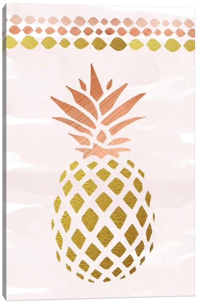 Glam Pineapple Canvas Art Print - Pineapple Art