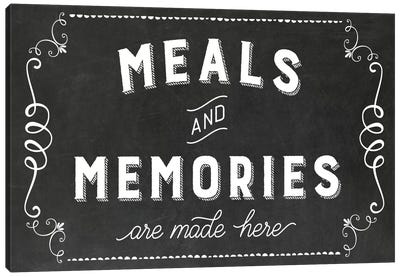 Meals & Memories Canvas Art Print - Modern Farmhouse Décor
