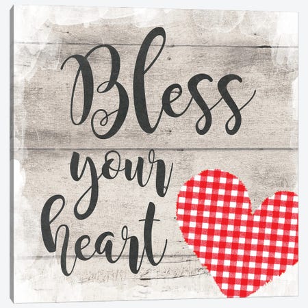 Bless Your Heart Canvas Print #AMD58} by Amanda Murray Canvas Print