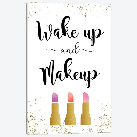 Wake Up & Makeup Canvas Print #AMD76} by Amanda Murray Canvas Wall Art