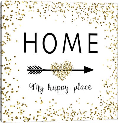 Home - My Happy Place Canvas Art Print - Amanda Murray