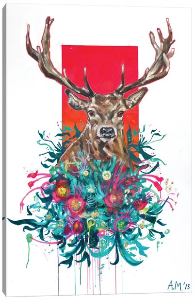 Deer Final Canvas Art Print - Antler Art