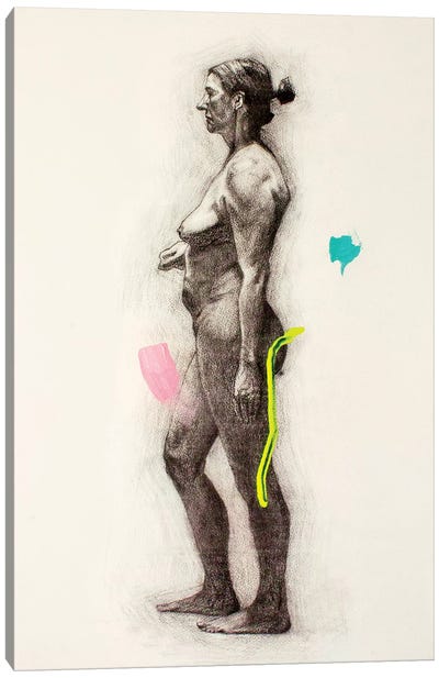A Long Pose Canvas Art Print - Nude Art