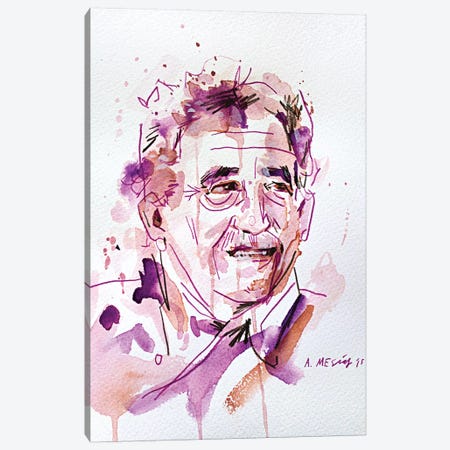 Gabo (Gabriel José de la Concordia García Márquez) Canvas Print #AME52} by Armando Mesias Canvas Artwork
