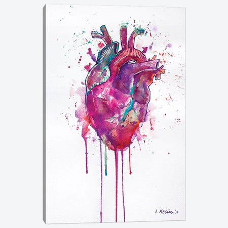 Tell Tale Heart Canvas Print #AME58} by Armando Mesias Canvas Wall Art