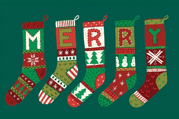 Merry Stockings by Amanda Mcgee wall art