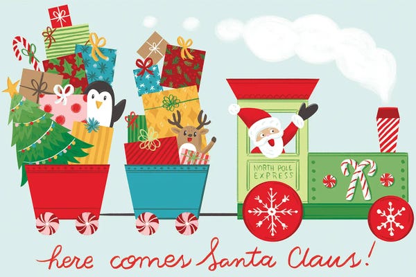 Trains: Here Comes Santa Claus by Amanda Mcgee
