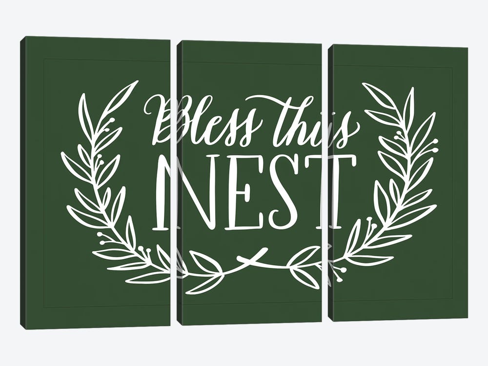 Bless this Nest by Amanda Mcgee 3-piece Canvas Wall Art
