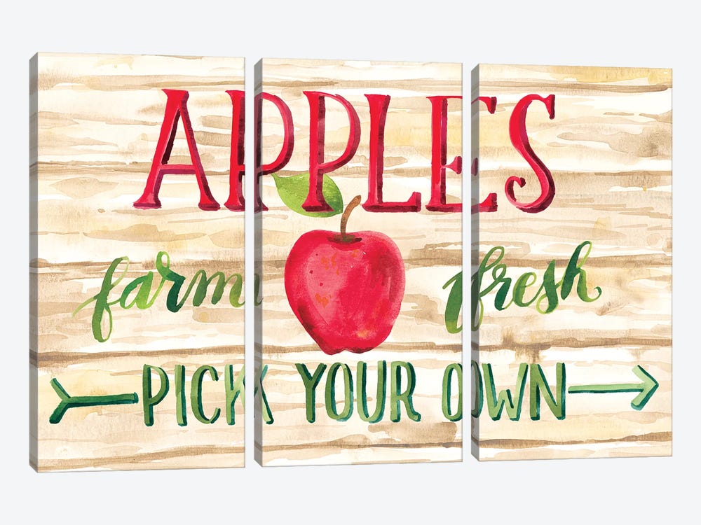 Apple Harvest I by Amanda Mcgee 3-piece Canvas Wall Art
