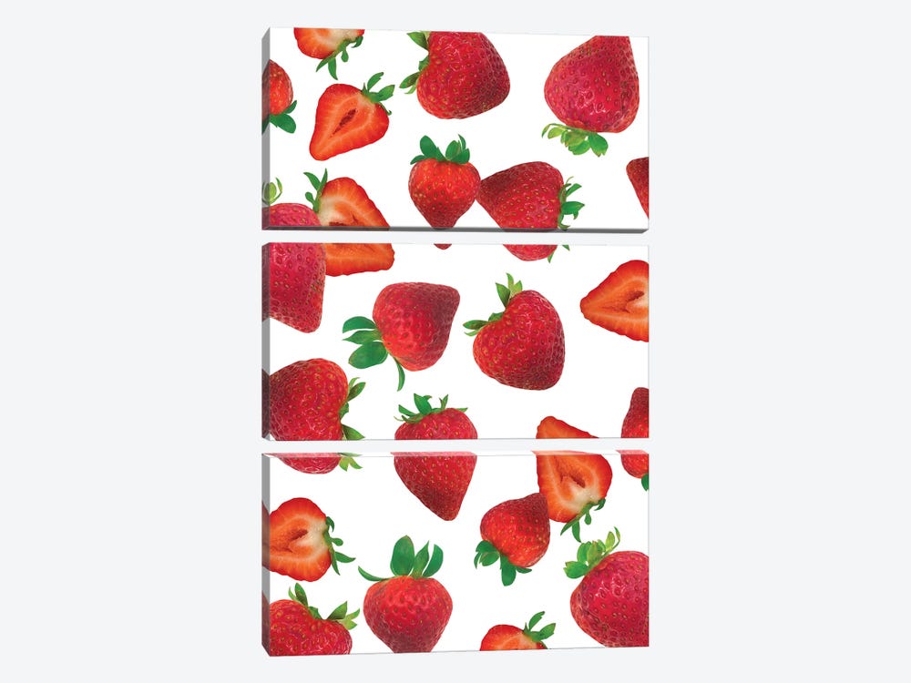 Fresh Strawberries by Amanda Mcgee 3-piece Canvas Art Print