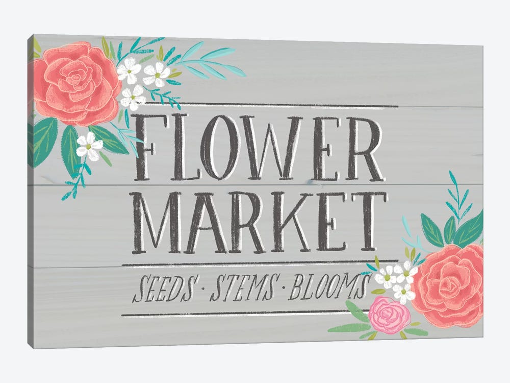 Flower Market IV 1-piece Canvas Print