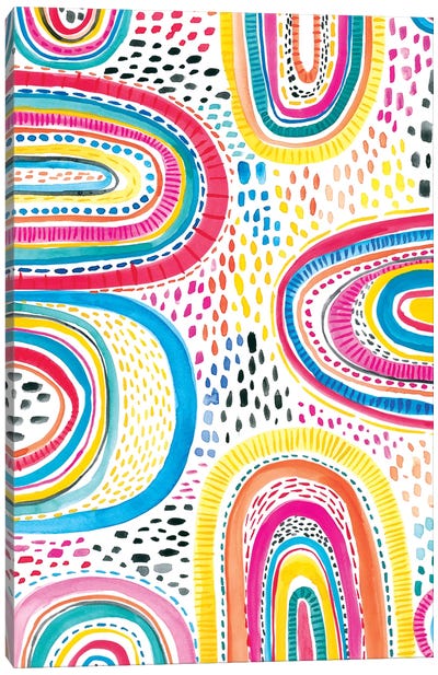 Colorfully Happy I Canvas Art Print - Amanda McGee
