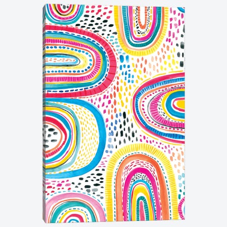 Colorfully Happy I Canvas Print #AMG48} by Amanda Mcgee Canvas Print