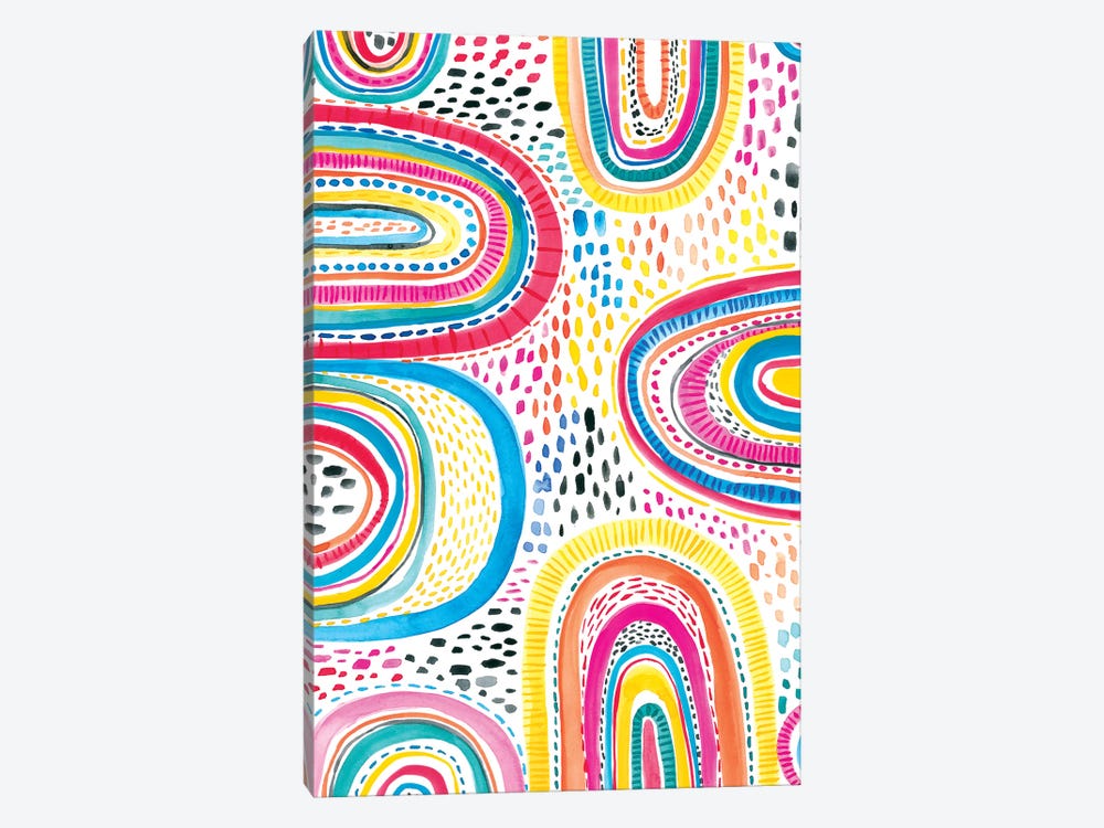 Colorfully Happy I by Amanda Mcgee 1-piece Canvas Artwork