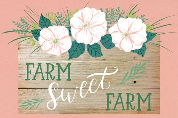 Pink Light Studio: Farmhouse Flowers II by Amanda Mcgee