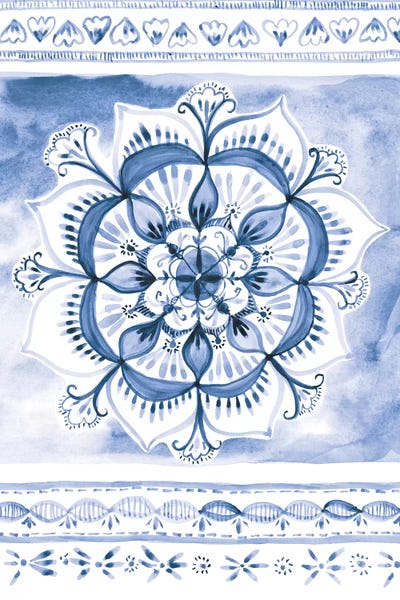 Mandalas: Indigo Vibes II by Amanda Mcgee