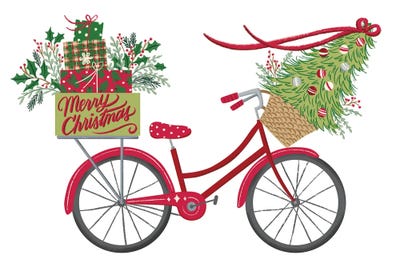 Christmas Bicycle by Amanda Mcgee canvas print