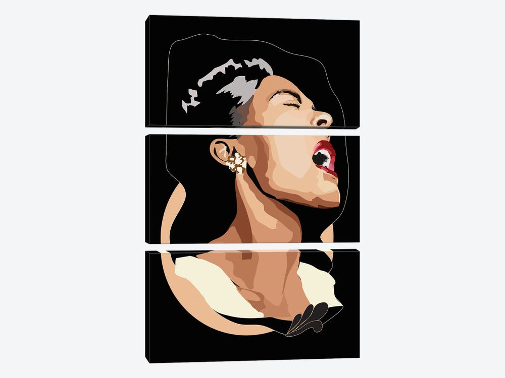 Billie Holiday by Anna Mckay 3-piece Art Print