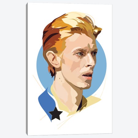 Bowie Starman Canvas Print #AMK13} by Anna Mckay Canvas Art