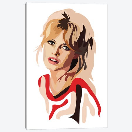 Brigitte Bardot Canvas Print #AMK14} by Anna Mckay Art Print