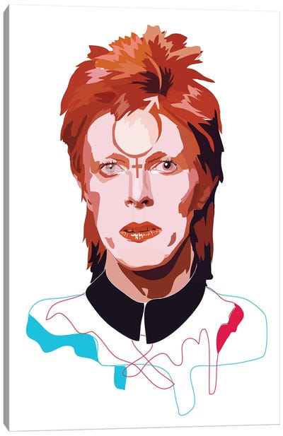 David Bowie Canvas Art Print - Pop Music Art