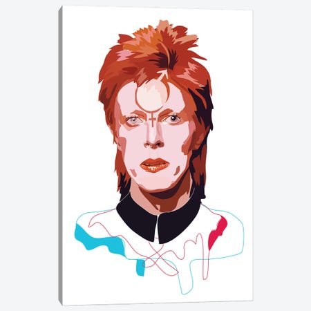 David Bowie Canvas Print #AMK15} by Anna Mckay Canvas Art Print