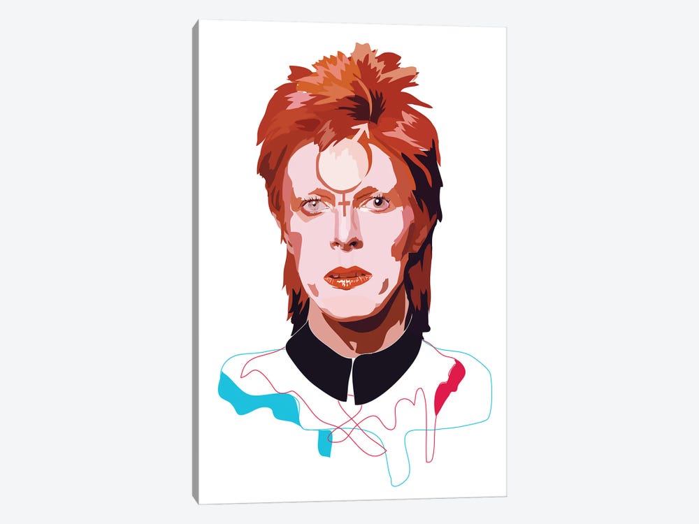 David Bowie by Anna Mckay 1-piece Canvas Wall Art