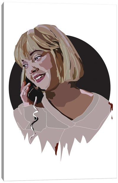 Drew Barrymore Scream Canvas Art Print - Horror Movie Art