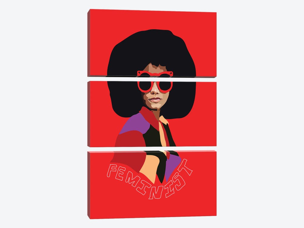Feminist Afro by Anna Mckay 3-piece Canvas Wall Art