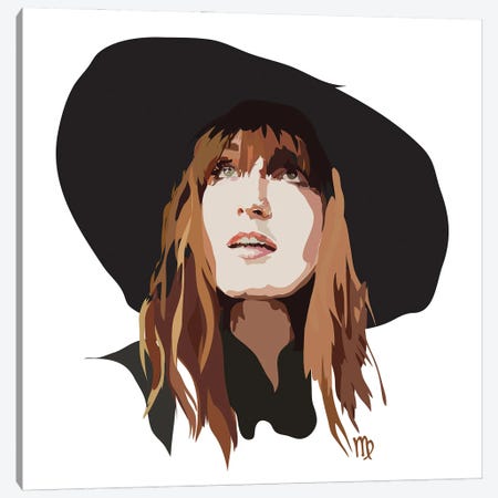 Florence Welch Canvas Print #AMK25} by Anna Mckay Canvas Artwork