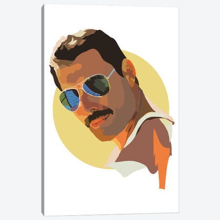Freddie Mercury Canvas Print #AMK26} by Anna Mckay Canvas Wall Art