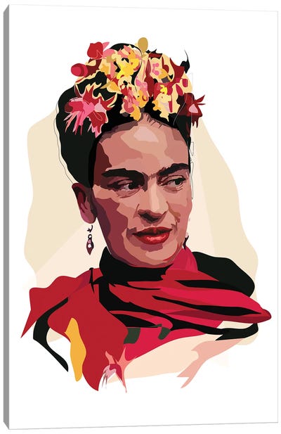 Frida Flowers Canvas Art Print - Anna Mckay