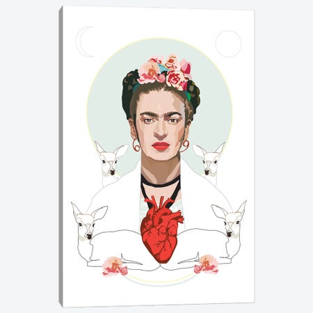 Frida Kahlo Canvas Print #AMK29} by Anna Mckay Art Print
