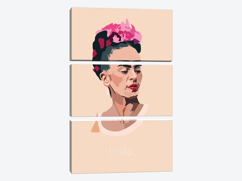 Frida Kahlo Artist by Anna Mckay 3-piece Canvas Art Print
