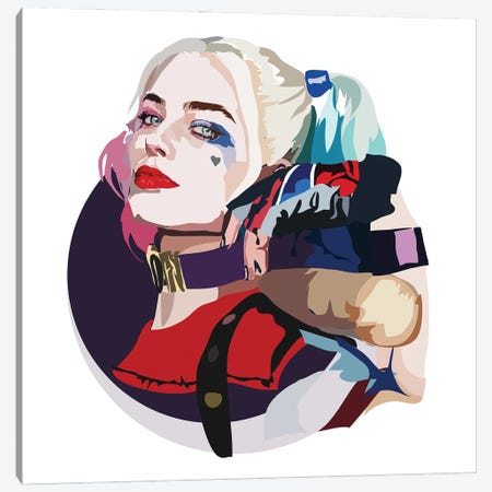 Harley Quinn Canvas Print #AMK31} by Anna Mckay Canvas Art