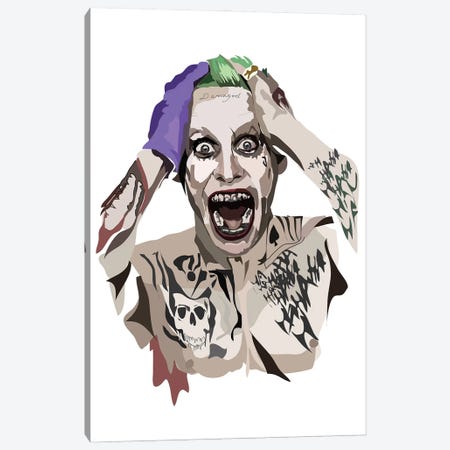 Jared Leto Joker Canvas Print #AMK35} by Anna Mckay Art Print