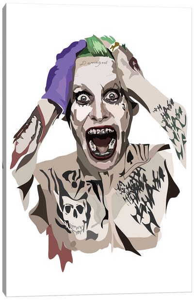 Jared Leto Joker Canvas Art Print - Jared Leto